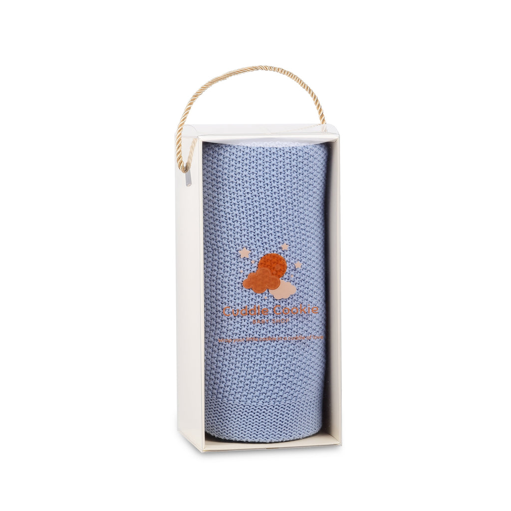 Deluxe Blue Knit Blanket