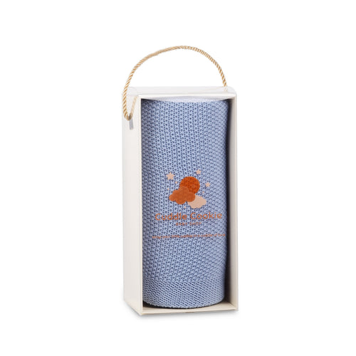 Deluxe Blue Knit Blanket