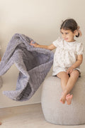 Ultra-Soft Solid Grey Fur Blanket